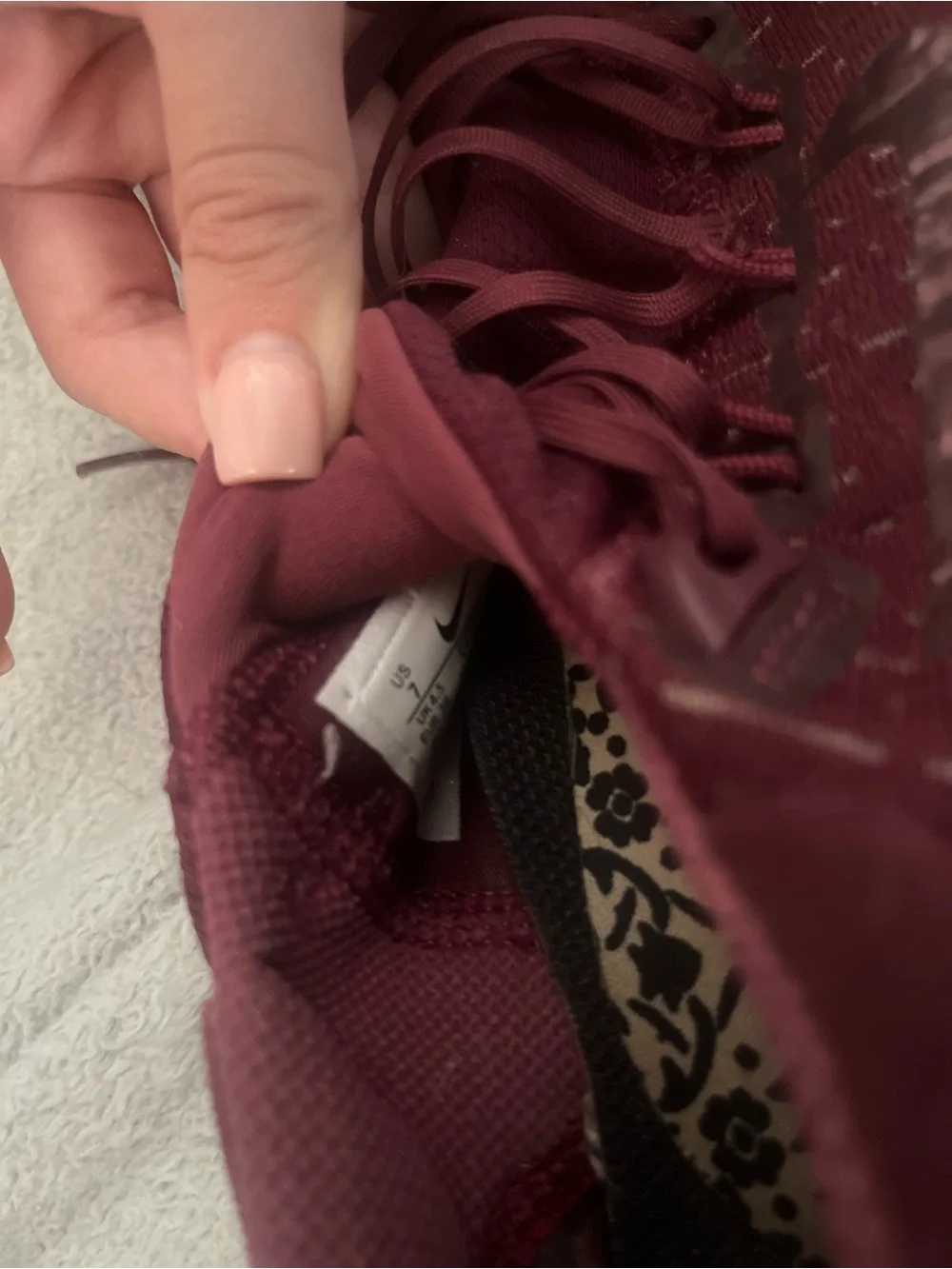 Nike Women's Maroon Lace-Up Running Sneakers